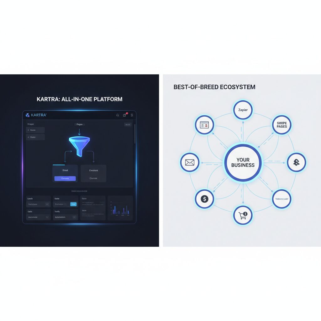 All-in-One Powerhouses vs. Precision Stacks: Which Funnel Strategy Wins in 2025? 1 ai generated 1763550369 0 1