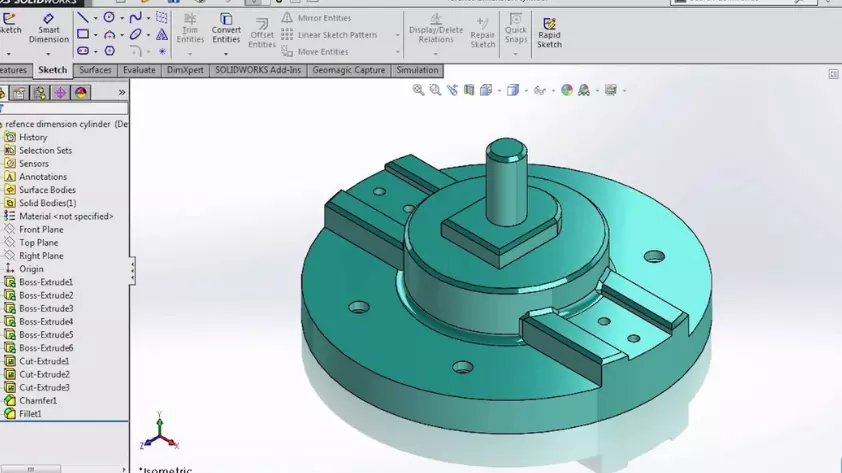 Dimensions in Solidworks