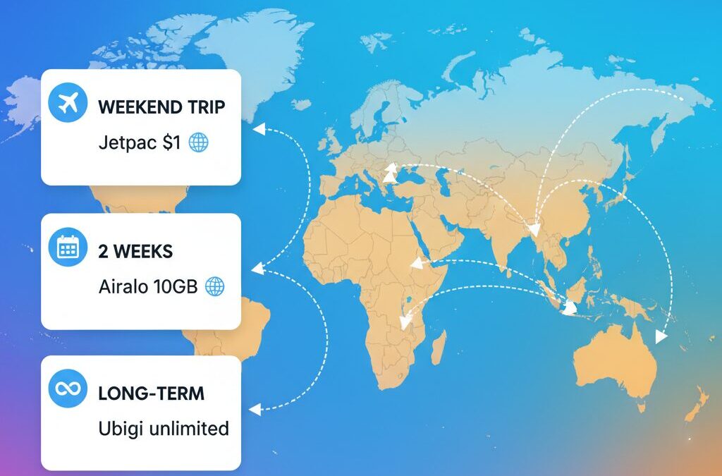 2025 Travel eSIM Playbook: Best Prepaid International Plans by Trip Type (Weekend, 2 Weeks, 3 Months+)